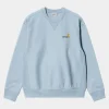 Carhartt WIP American Script Sweatshirt | Frostet Bla Clearance