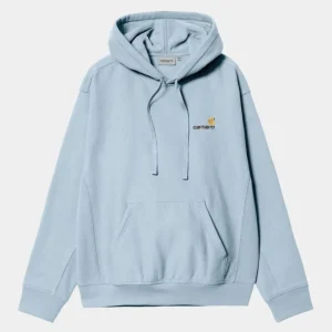 Carhartt WIP American Script Sweatshirt Med Haette | Frostet Bla Outlet