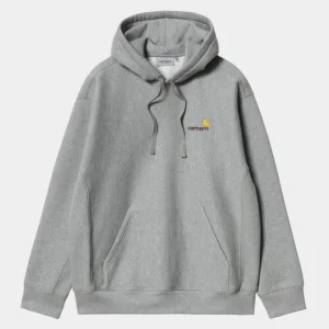 Carhartt WIP American Script Sweatshirt Med Haette | Gra Lyng Best Sale