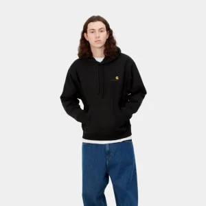 Carhartt WIP American Script Sweatshirt Med Haette | Sort Fashion