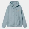 Carhartt WIP American Script-Jakke Med Haette | Frostet Bla Discount