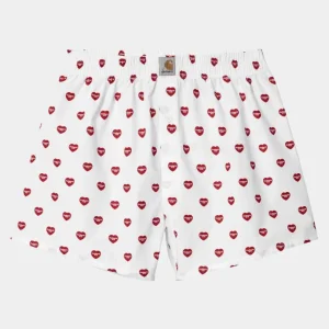 Carhartt WIP Bomuld Boxer | Hvidt Hjerte Print Best