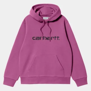 Carhartt WIP Carhartt Sweatshirt Med Haette | Magenta / Sort Sale