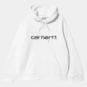 Carhartt WIP Carhartt Sweatshirt Med Haette | Hvid Sort Flash Sale