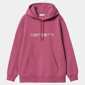 Carhartt WIP Carhartt Sweatshirt Med Haette Til Kvinder | Magenta / Tonic Hot