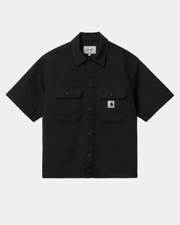 Carhartt WIP Dame Craft Kortaermet Skjorte | Sort Outlet