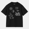 Carhartt WIP Dame Isis Maria Frokost T-Shirt | Sort Hvid Best