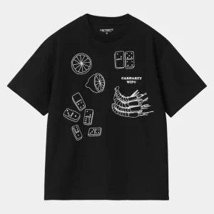 Carhartt WIP Dame Isis Maria Frokost T-Shirt | Sort Hvid Best