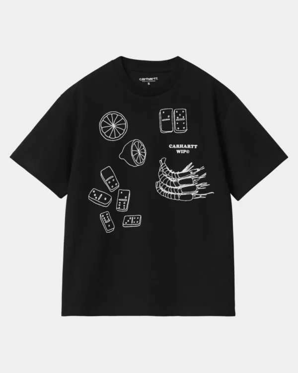 Carhartt WIP Dame Isis Maria Frokost T-Shirt | Sort Hvid Best