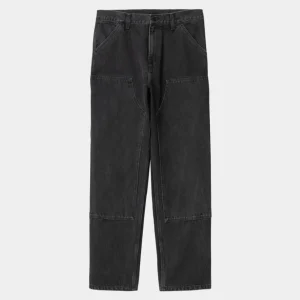 Carhartt WIP Dobbelt Knaebukser - Denim | Sort (Stenvasket) Hot