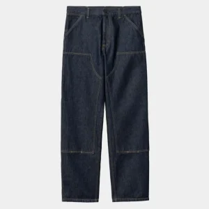 Carhartt WIP Dobbelt Knaebukser - Denim | Bla (Skyllet) Outlet