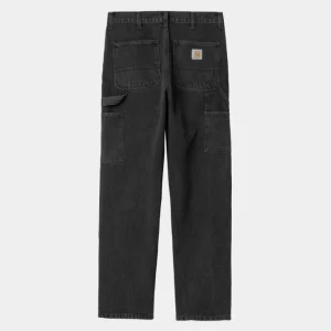 Carhartt WIP Dobbelt Knaebukser - Denim | Sort (Stenvasket) Hot