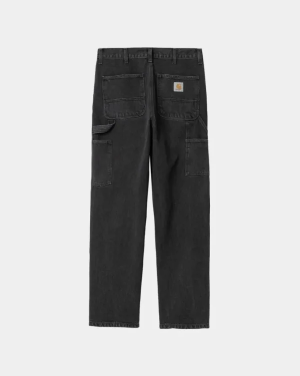 Carhartt WIP Dobbelt Knaebukser - Denim | Sort (Stenvasket) Hot