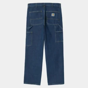 Carhartt WIP Dobbelt Knaebukser - Denim | Bla (Stenvasket) Clearance