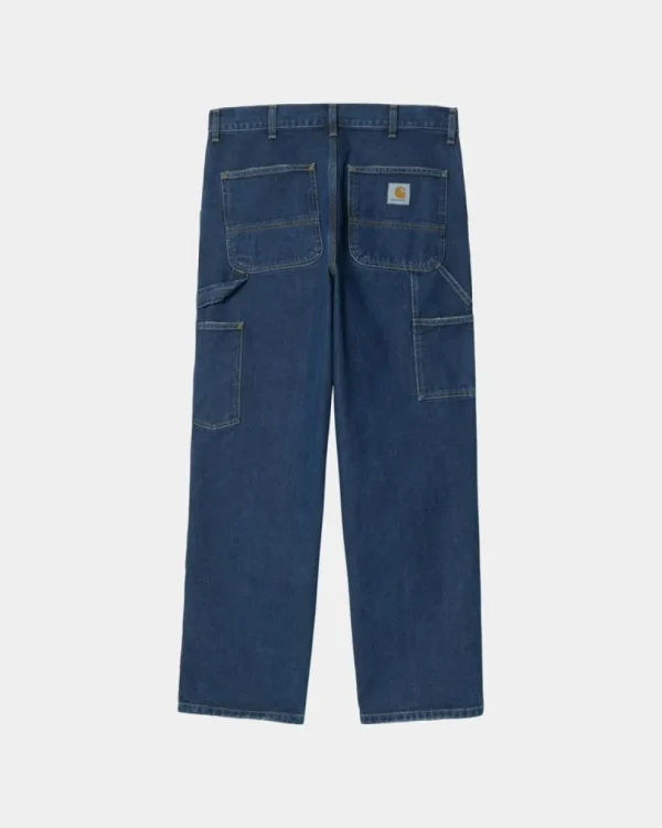 Carhartt WIP Dobbelt Knaebukser - Denim | Bla (Stenvasket) Clearance