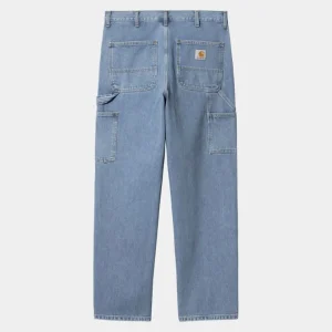 Carhartt WIP Dobbelt Knaebukser - Denim | Bla (Sten Bleget) Cheap