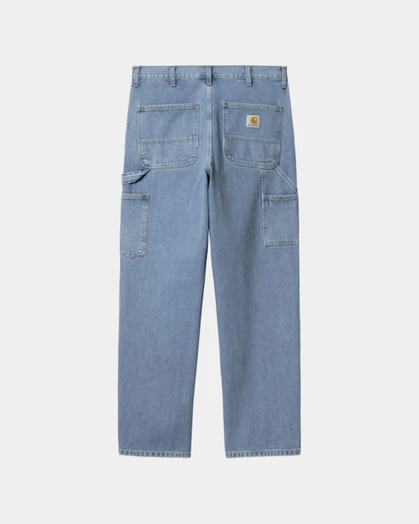 Carhartt WIP Dobbelt Knaebukser - Denim | Bla (Sten Bleget) Cheap