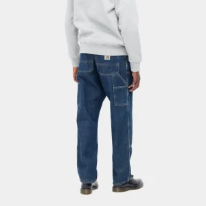 Carhartt WIP Dobbelt Knaebukser - Denim | Bla (Stenvasket) Clearance