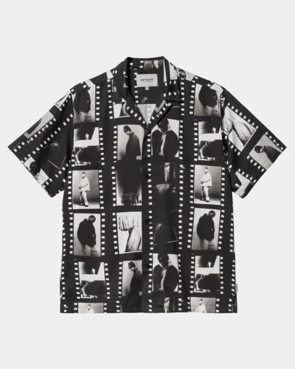 Carhartt WIP Foto Strip Print Skjorte | Sort Hvid New