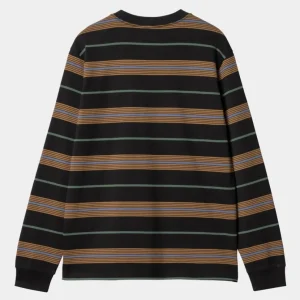 Carhartt WIP Haynes Stripe Langaermet T-Shirt | Sort Cheap