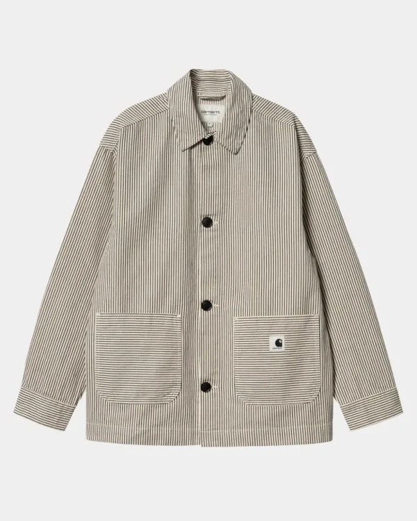 Carhartt WIP Haywood Stripe Coat | Voks / Sort Flash Sale