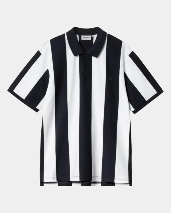 Carhartt WIP Hinton Stripe Polo | Dark Navy Discount