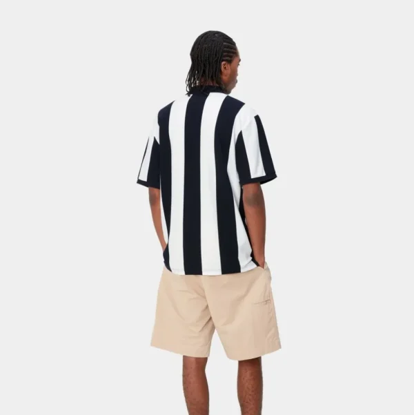 Carhartt WIP Hinton Stripe Polo | Dark Navy Discount