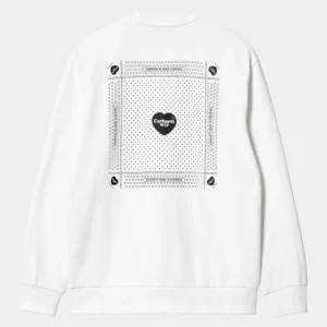 Carhartt WIP Hjerte Bandana Sweatshirt | Hvid Sort Best