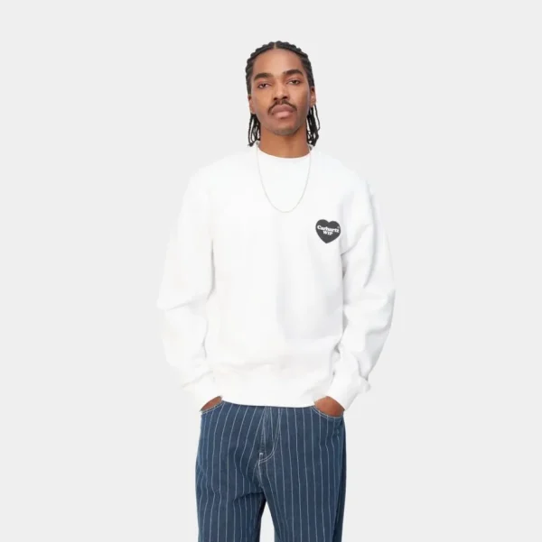 Carhartt WIP Hjerte Bandana Sweatshirt | Hvid Sort Best