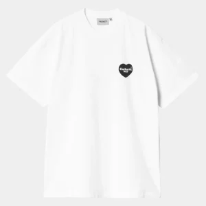 Carhartt WIP Hjerte Bandana T-Shirt | Hvid Sort Best