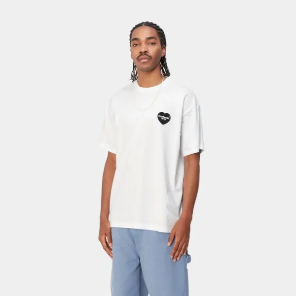 Carhartt WIP Hjerte Bandana T-Shirt | Hvid Sort Best