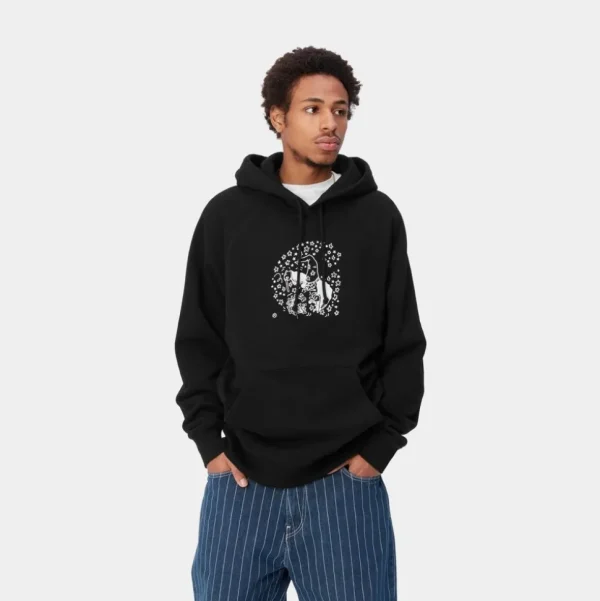 Carhartt WIP Hocus Pocus Sweatshirt Med Haette | Sort Hvid Cheap