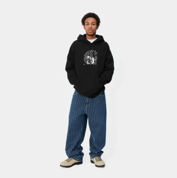 Carhartt WIP Hocus Pocus Sweatshirt Med Haette | Sort Hvid Cheap