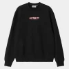 Carhartt WIP Ink Bleed Sweatshirt | Sort/Pink (Stenvasket) Hot