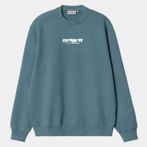 Carhartt WIP Ink Bleed Sweatshirt | Vancouver Bla/Hvid (Stenvasket) Best