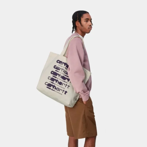 Carhartt WIP Laerred Grafisk Tote Stor | Wax Ink Bleed Print Outlet