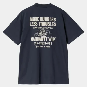 Carhartt WIP Less Troubles T-Shirt | Bla / Voks Hot