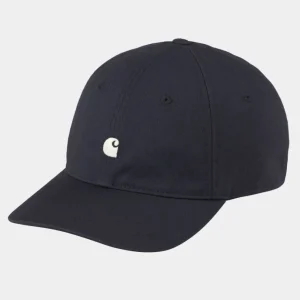 Carhartt WIP Madison Logo Kasket | Mork Navy / Voks Clearance