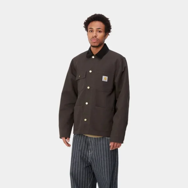 Carhartt WIP Michigan Chore Coat (Forar) | Tobak/Sort (Stiv) Clearance