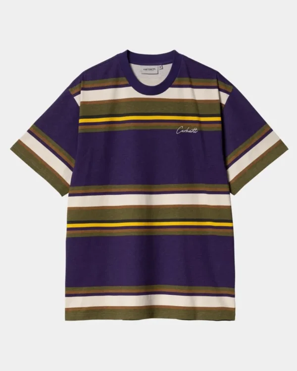 Carhartt WIP Morcom Stripe T-Shirt | Tyrian Discount