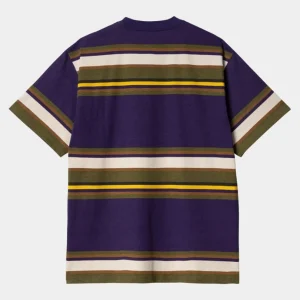 Carhartt WIP Morcom Stripe T-Shirt | Tyrian Discount