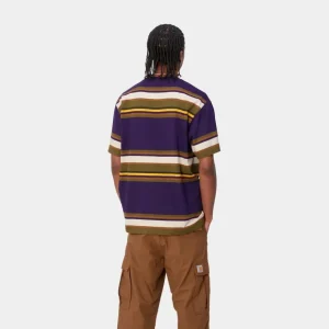 Carhartt WIP Morcom Stripe T-Shirt | Tyrian Discount