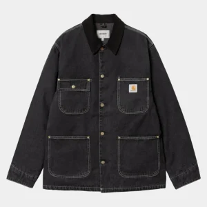 Carhartt WIP Og Chore Coat (Vinter) - Denim | Sort (Stenvasket) Clearance