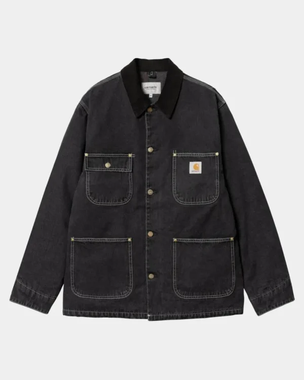 Carhartt WIP Og Chore Coat (Vinter) - Denim | Sort (Stenvasket) Clearance