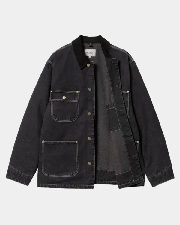 Carhartt WIP Og Chore Coat (Vinter) - Denim | Sort (Stenvasket) Clearance