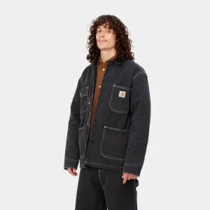 Carhartt WIP Og Chore Coat (Vinter) - Denim | Sort (Stenvasket) Clearance