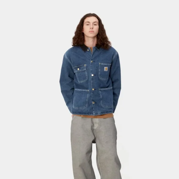 Carhartt WIP Og Chore Coat (Vinter) - Denim | Bla (Stenvasket) Shop