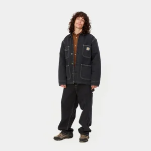 Carhartt WIP Og Chore Coat (Vinter) - Denim | Sort (Stenvasket) Clearance