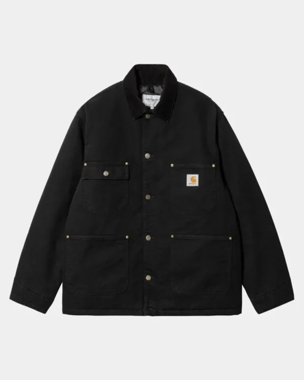 Carhartt WIP Og Chore Coat (Vinter) | Sort (Aeldet Laerred) Shop