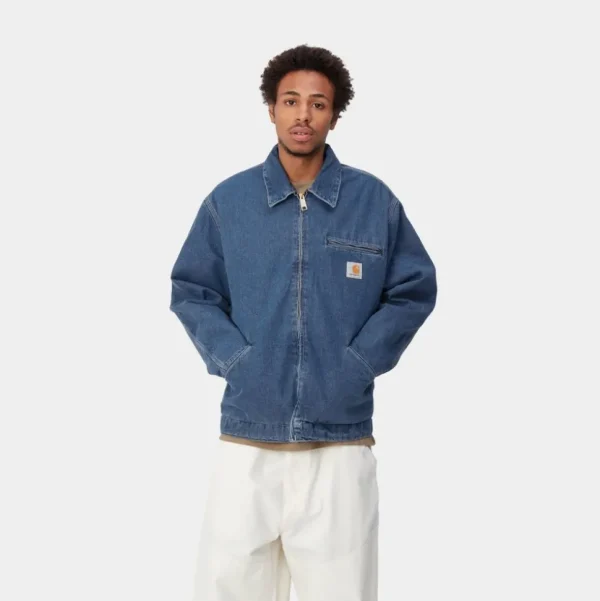 Carhartt WIP Og Detroit Jakke (Forar) | Bla (Stenvasket) Cheap